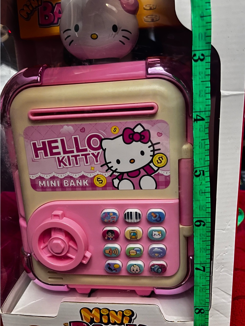 Hello Kitty Pink Mini Bank - Cute Kids Toy Safe